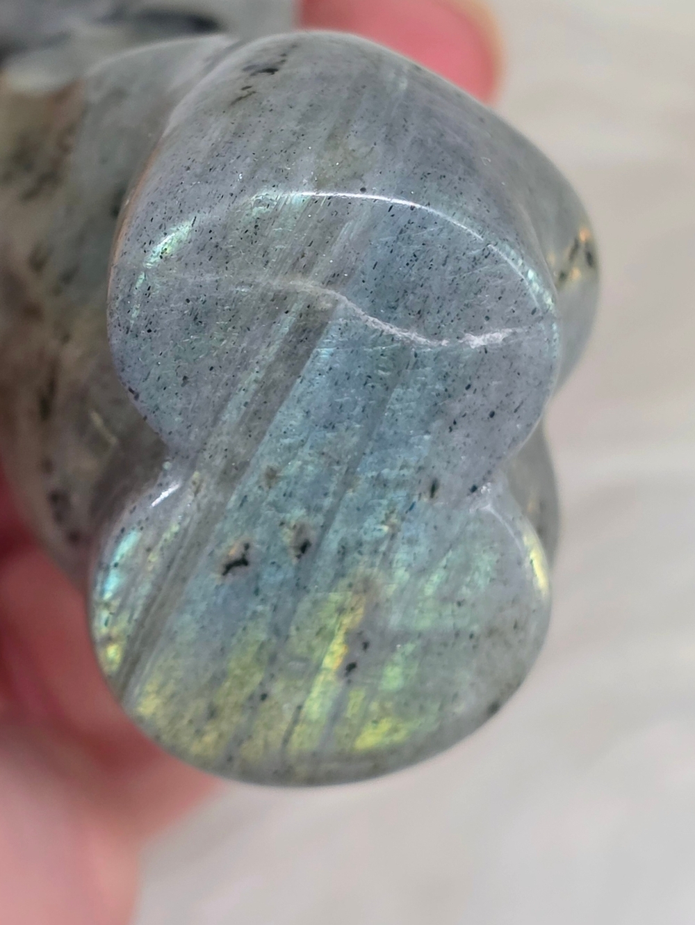 ✨ Labradorite Goddess Torso Body Carving | Flashy Mystical Feminine Figure | 3” - Picture 5 of 7